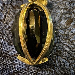 Large Smokey Quartz and Sterling Silver Pendant
